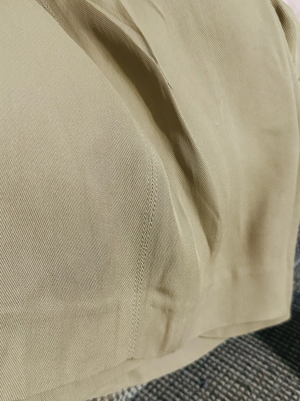 Zara Khaki Beige Wide Leg Trousers High Rise Straight Pants Size Small - Picture 13 of 13